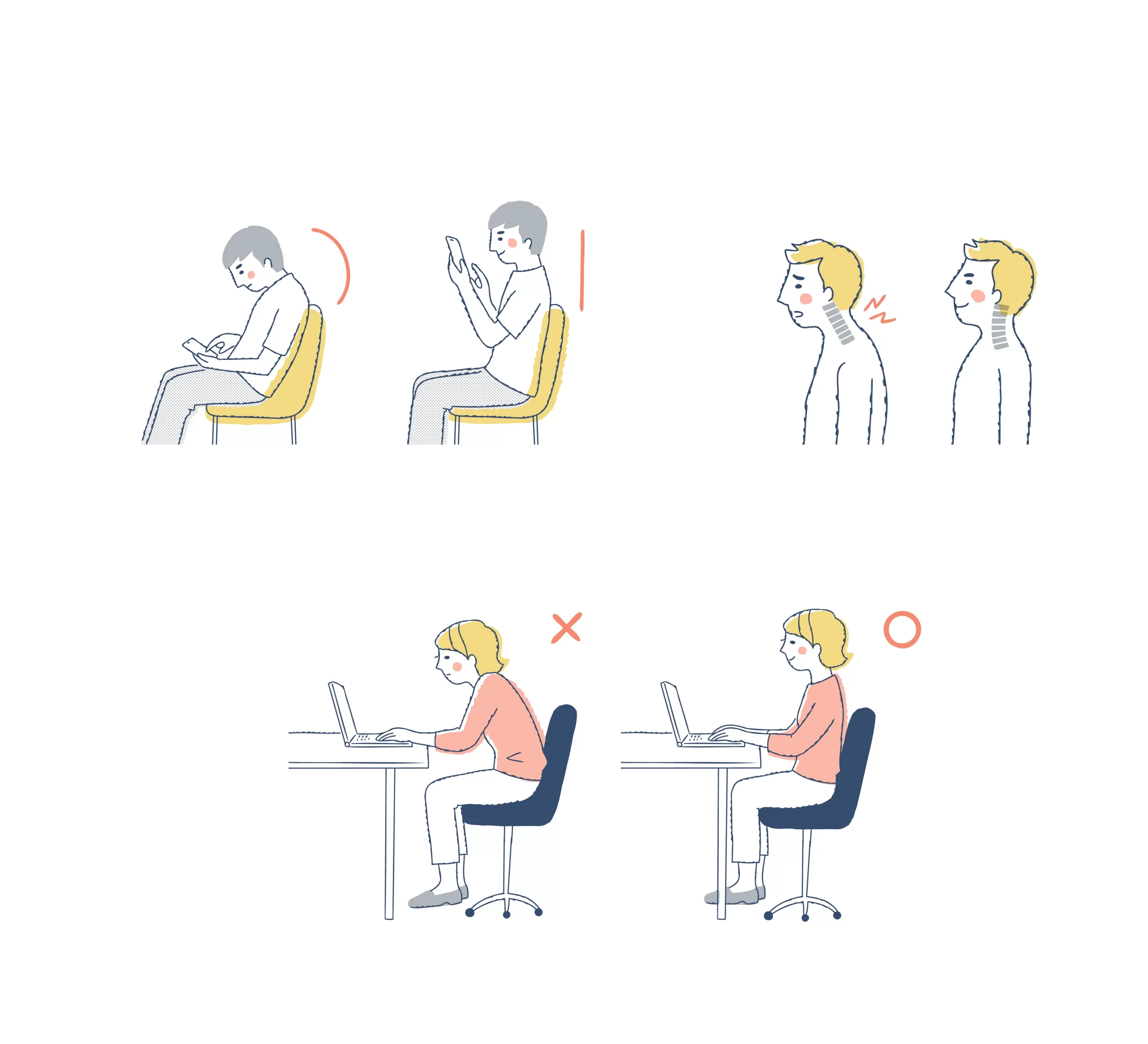 ストレートネックの改善・予防方法